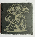 Dobby the house elf laser engraved slate coaster