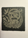 Witch and Bird Slate Coaster